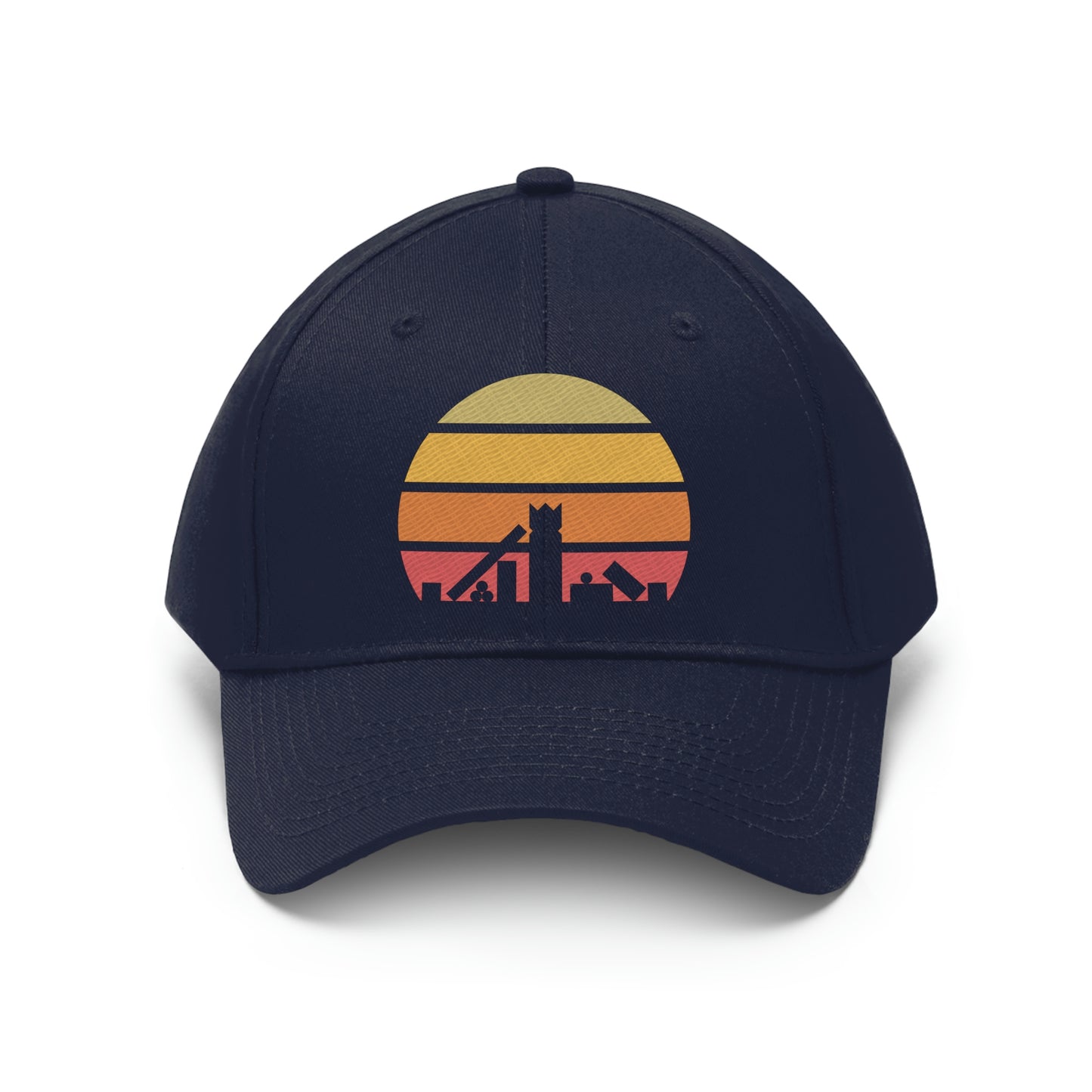 Retro Kubb Yard Game Unisex Baseball Cap