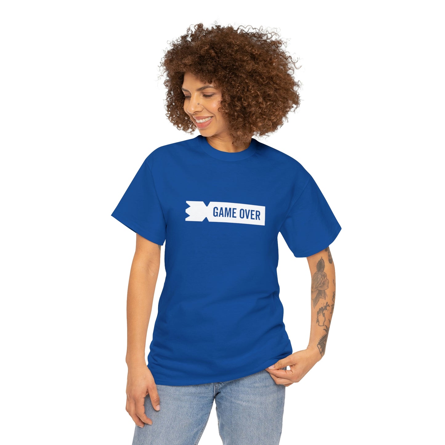 Kubb Game Over Yard Game T Shirt Unisex Heavy Cotton Backyard Game T-Shirt