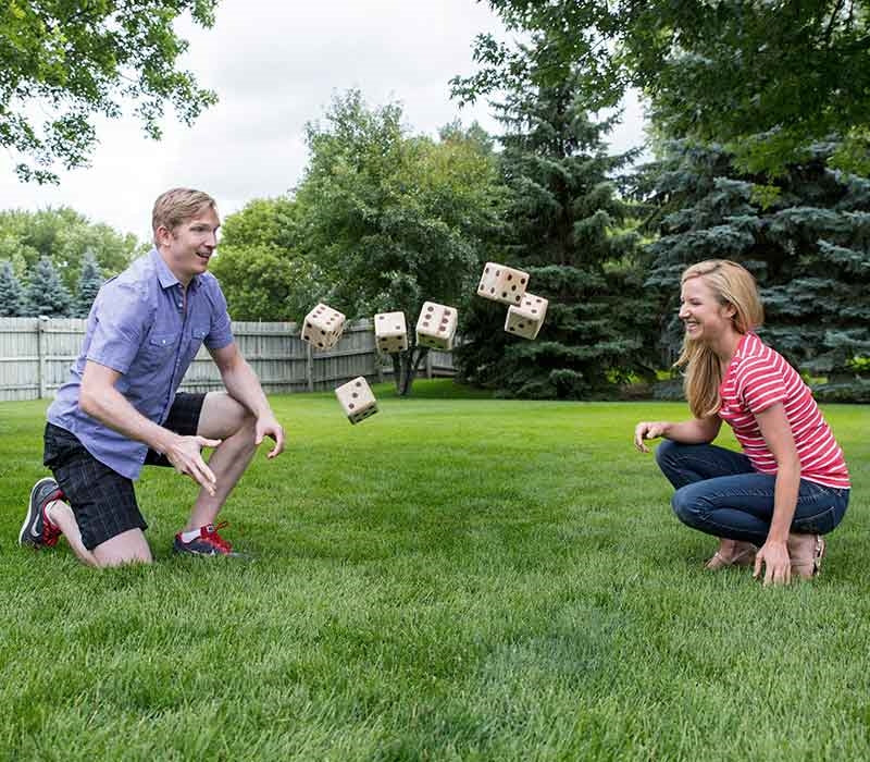 Giant Wooden Yard Dice