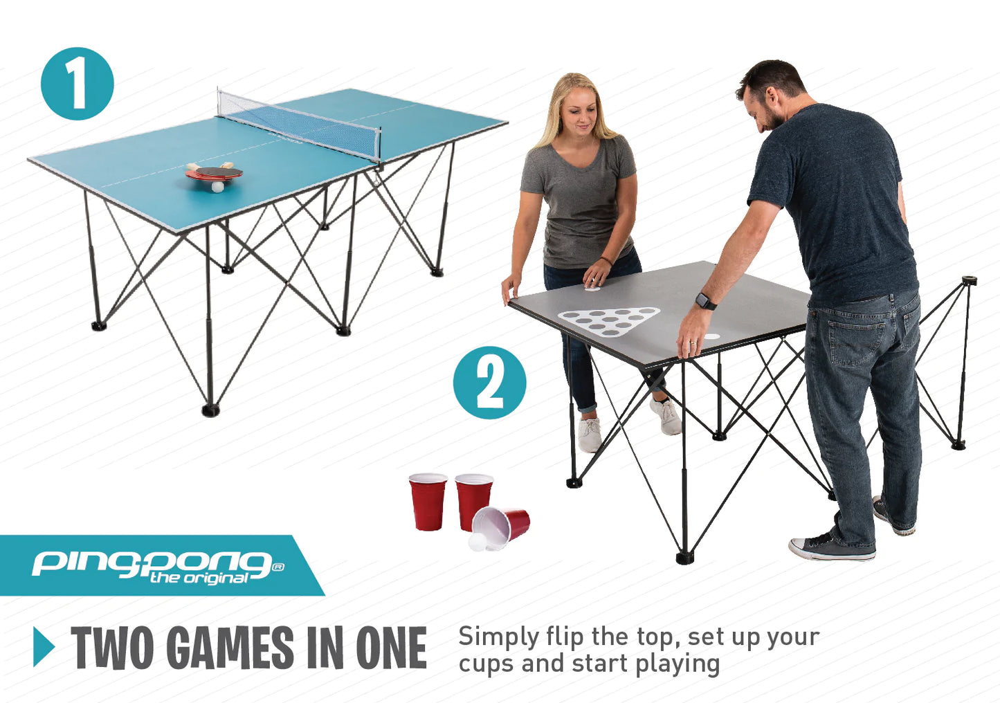 Pop Up 6 Foot Table Tennis with Net