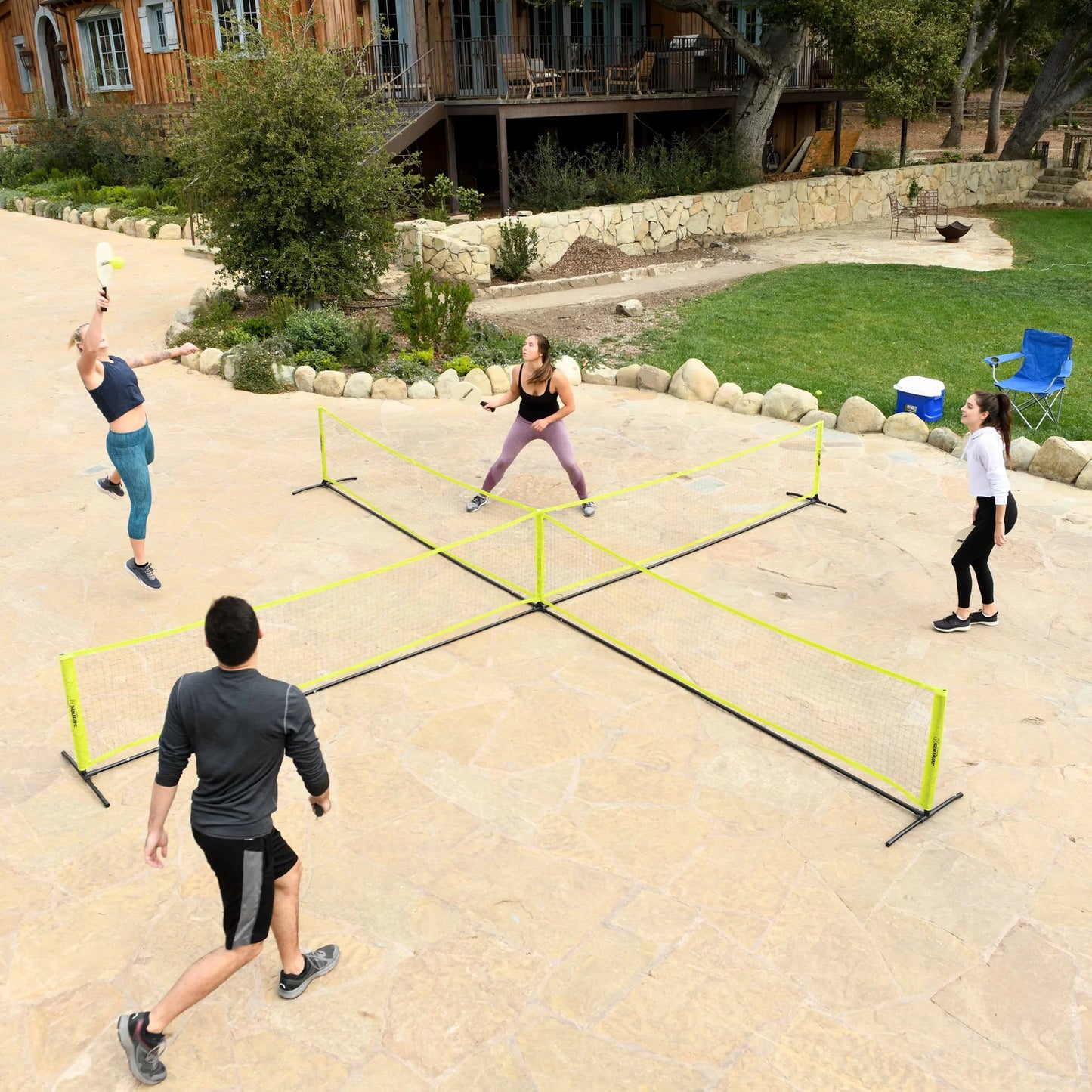 Four Square Pickleball Net and Paddles