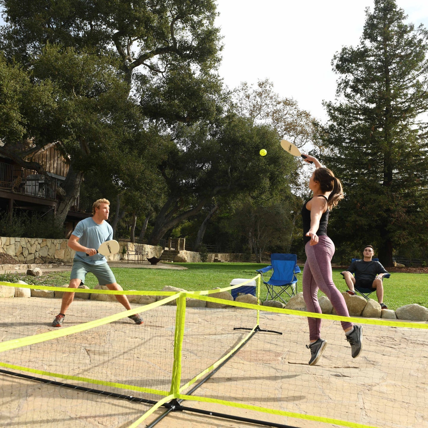 Four Square Pickleball Net and Paddles