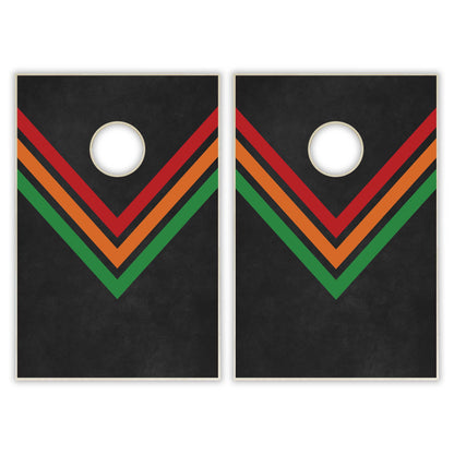 Black History Stripes Tailgate Cornhole Set