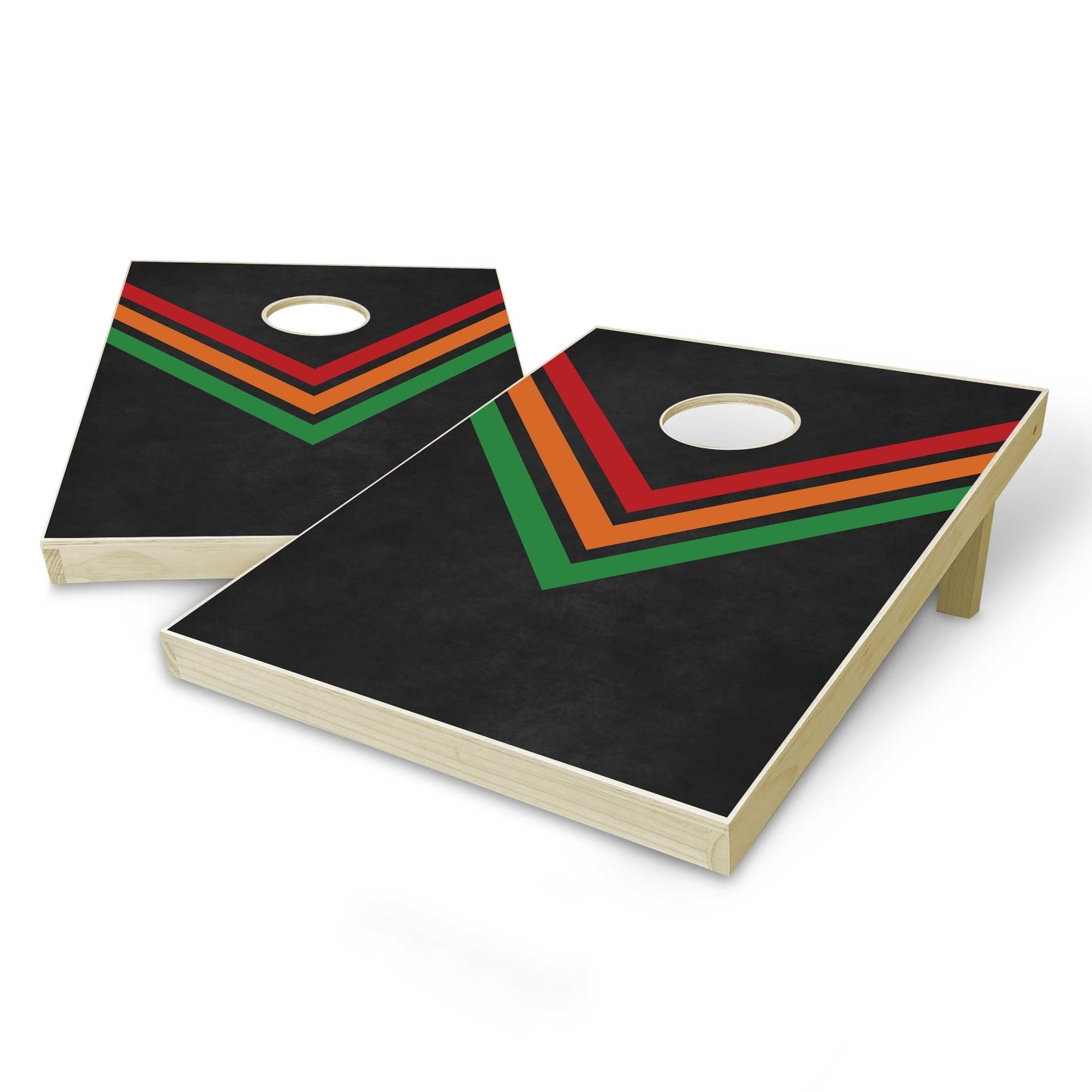 Black History Stripes Tailgate Cornhole Set