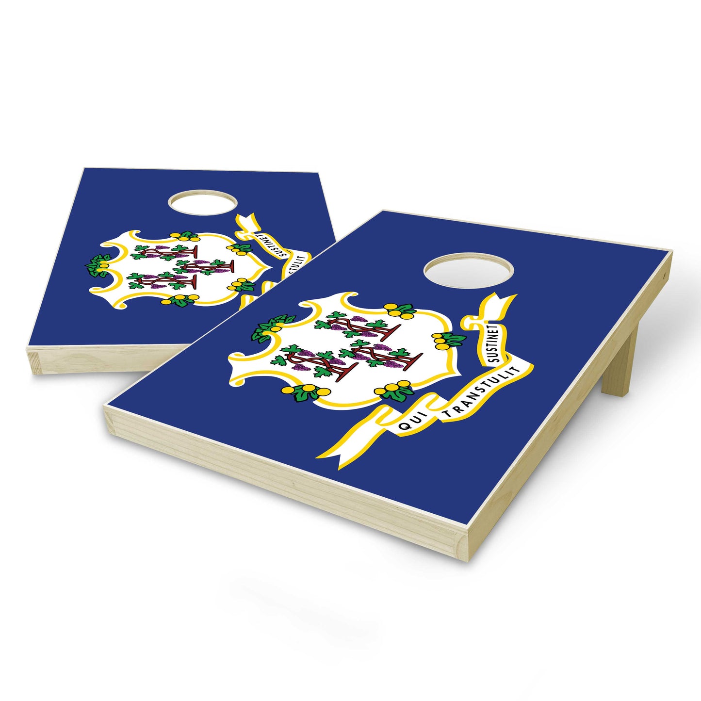Connecticut State Flag Tailgate Cornhole Set