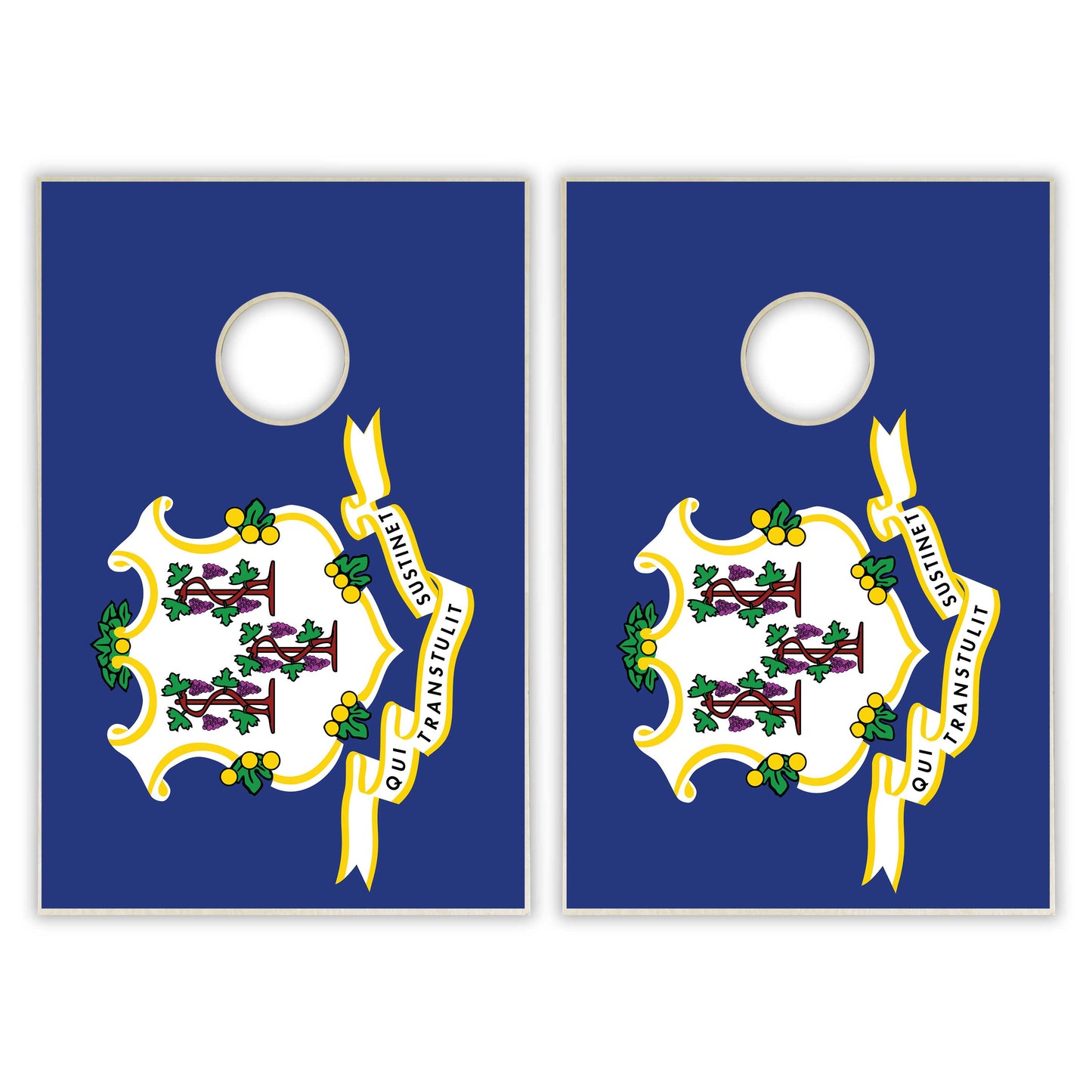 Connecticut State Flag Tailgate Cornhole Set
