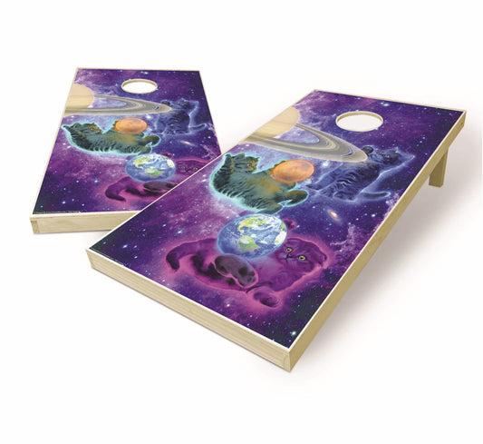 Cosmic Kittens Cornhole Boards
