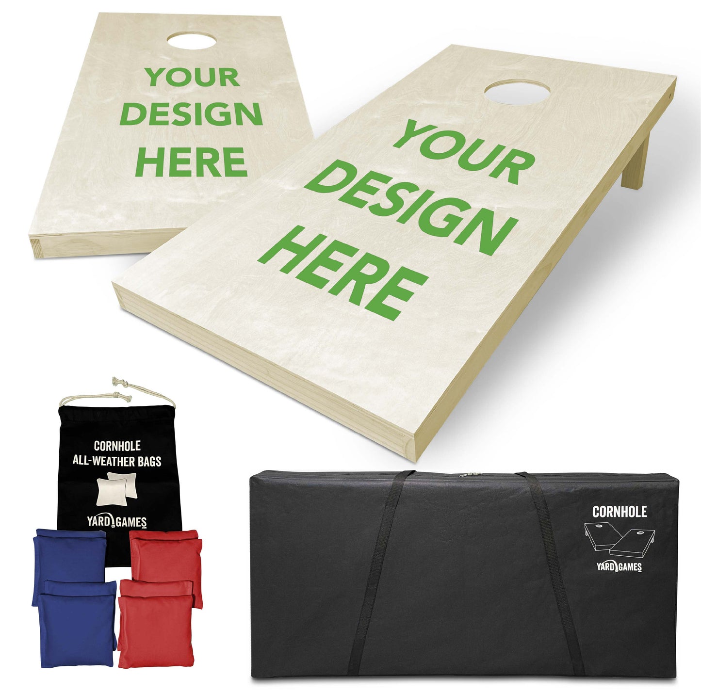 Customizable Design Regulation Size 2-ft x 4-ft Cornhole Boards