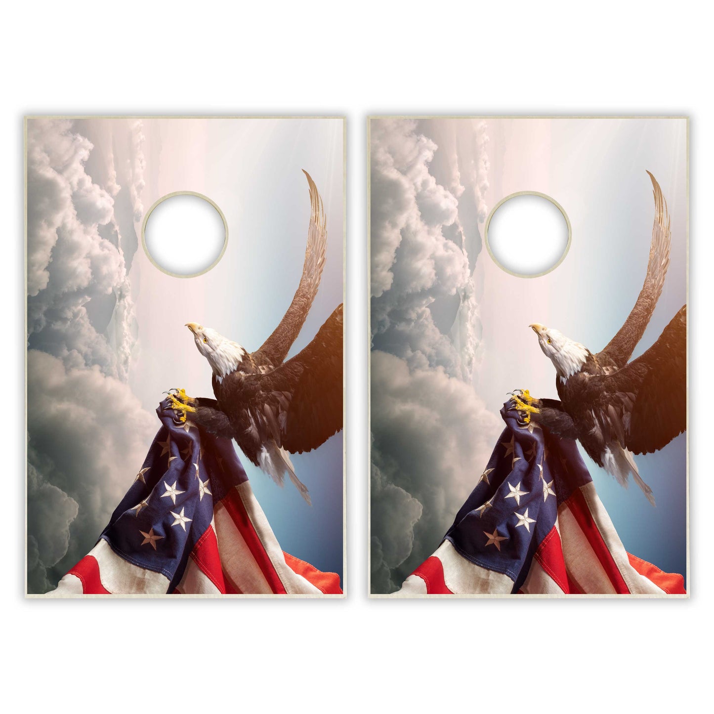 Eagle Flag Tailgate Cornhole Set