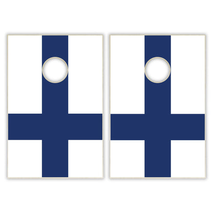 Finland Flag Tailgate Cornhole Set