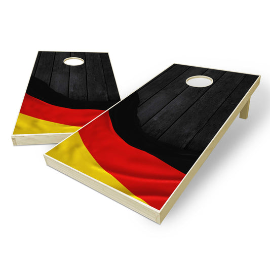 Germany Flag Cornhole Set - Black Wood
