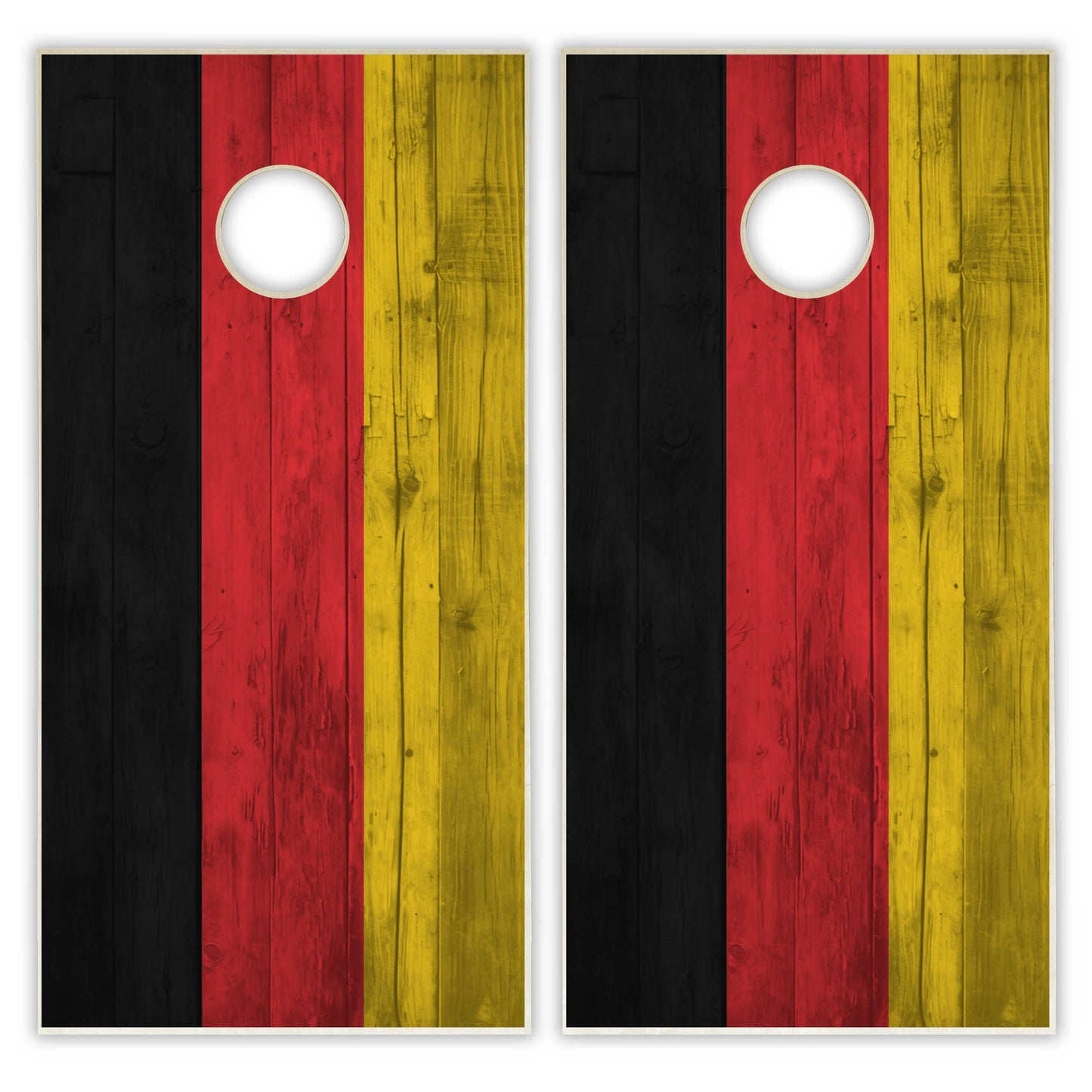 Germany Flag Cornhole Set - Distressed Wood