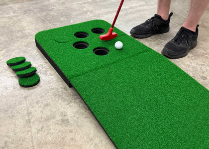 Putter Pong Putting Game with Putter and Golf Mat