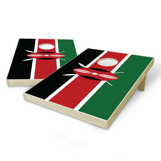 Kenya Flag Tailgate Cornhole Set