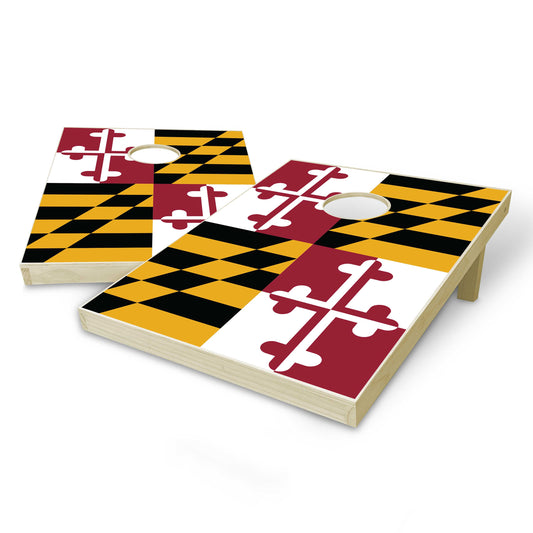 Maryland State Flag Tailgate Cornhole Set
