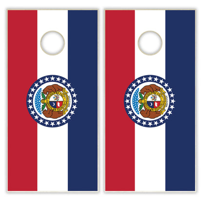 Missouri State Flag Cornhole Set