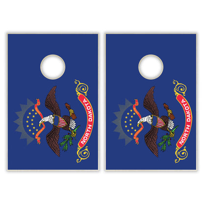 North Dakota State Flag Tailgate Cornhole Set