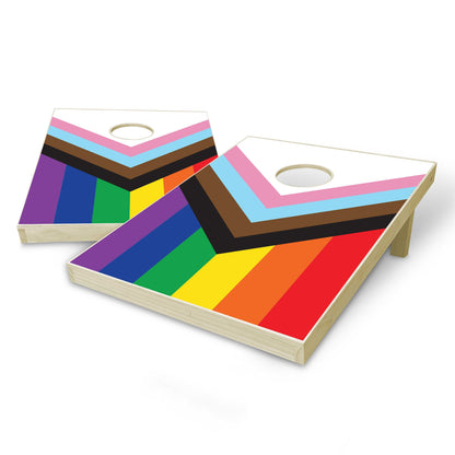 Pride Flag Tailgate Cornhole Set