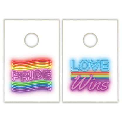 Pride Neon Tailgate Cornhole Set