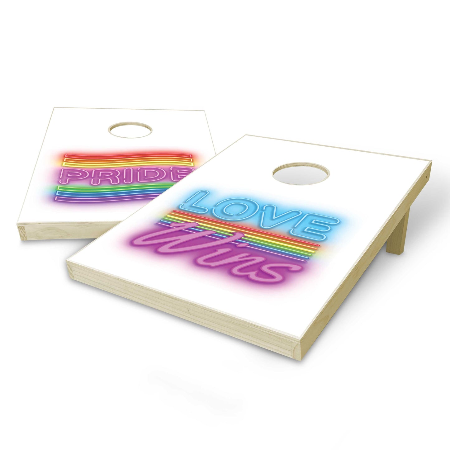 Pride Neon Tailgate Cornhole Set