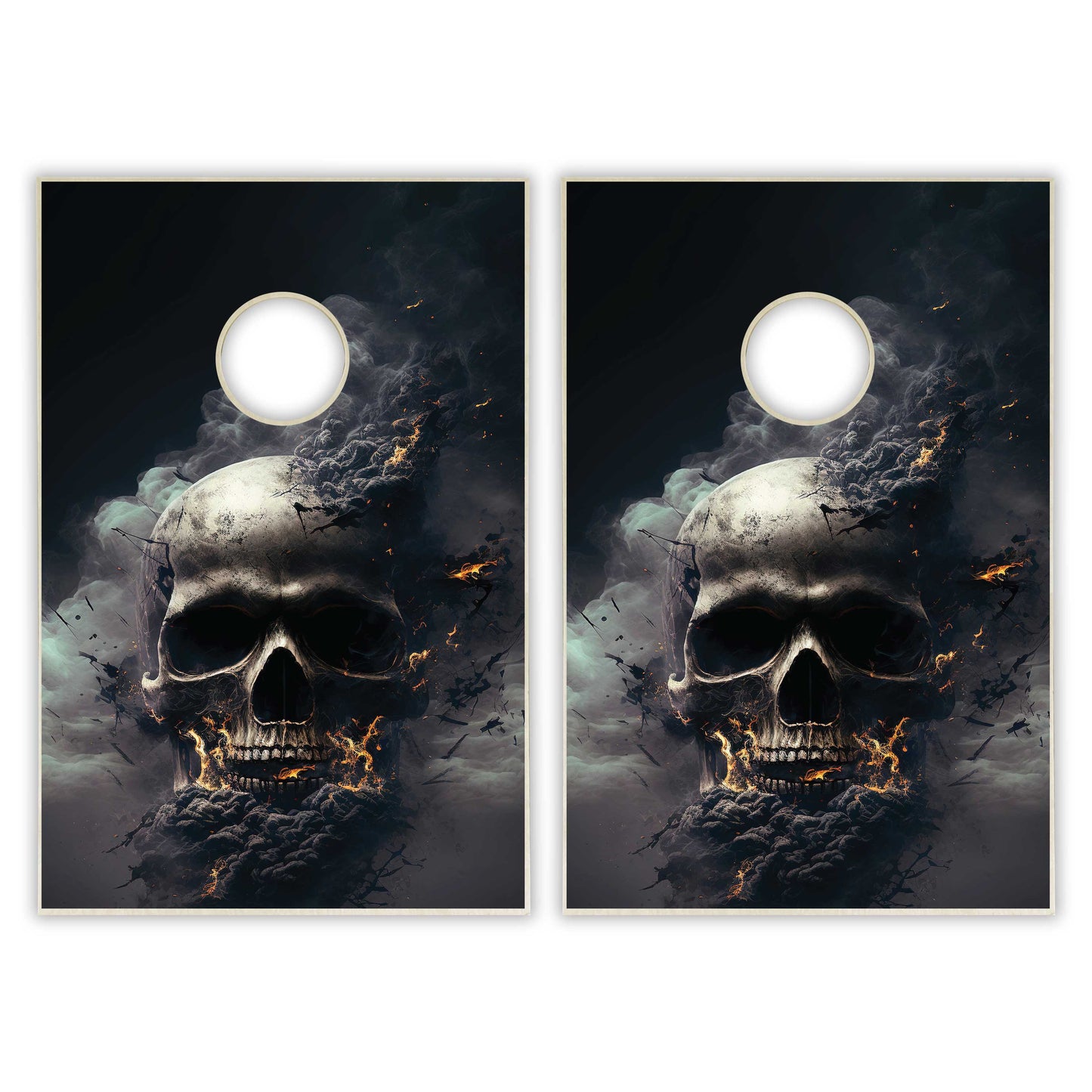 Skull Smoke Tailgate Cornhole Set