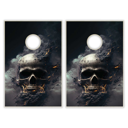 Skull Smoke Tailgate Cornhole Set