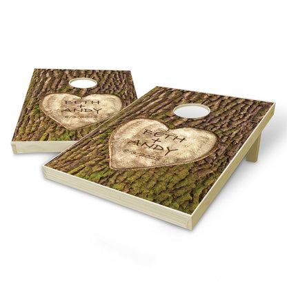 Customized Tree Heart Tailgate Cornhole Set