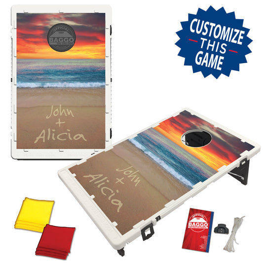 Beach Sunset Names in the Sand Bean Bag Toss Game by BAGGO