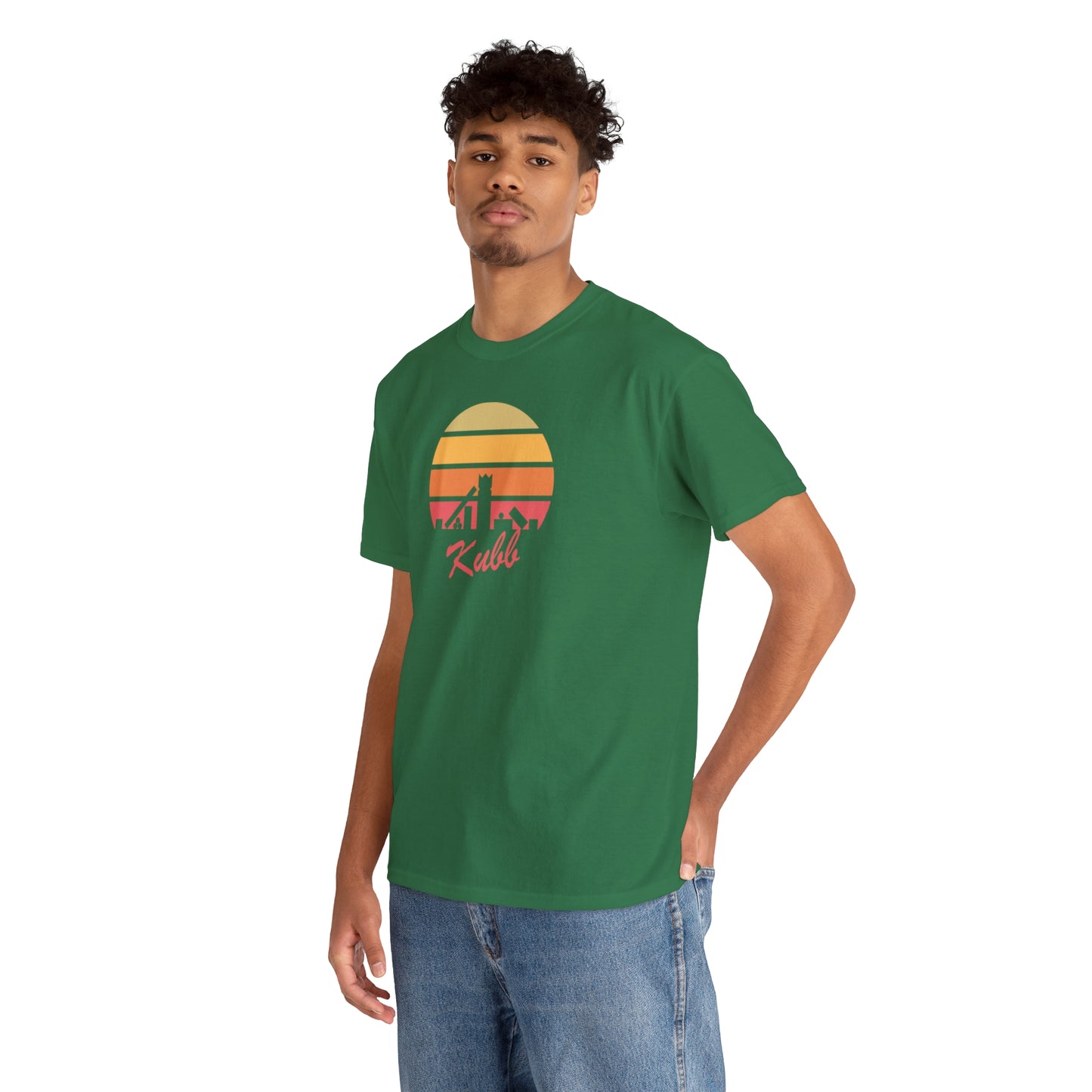 Retro Kubb Yard Game T Shirt Unisex Heavy Cotton Kubb Yard Game T-Shirt