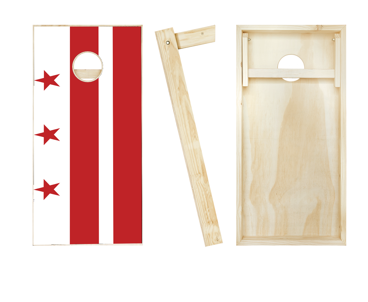 District of Columbia Flag Cornhole Set