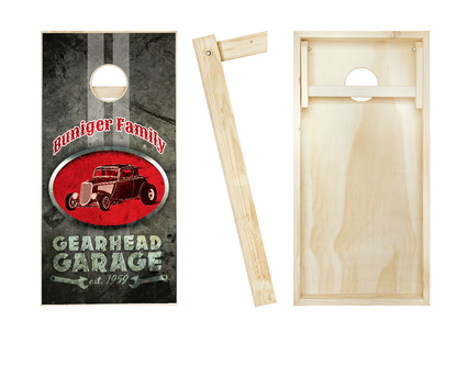 Customized Gearhead Garage Cornhole Set