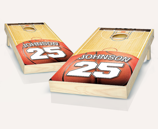 Customized Jersey Basketball Court Cornhole Set