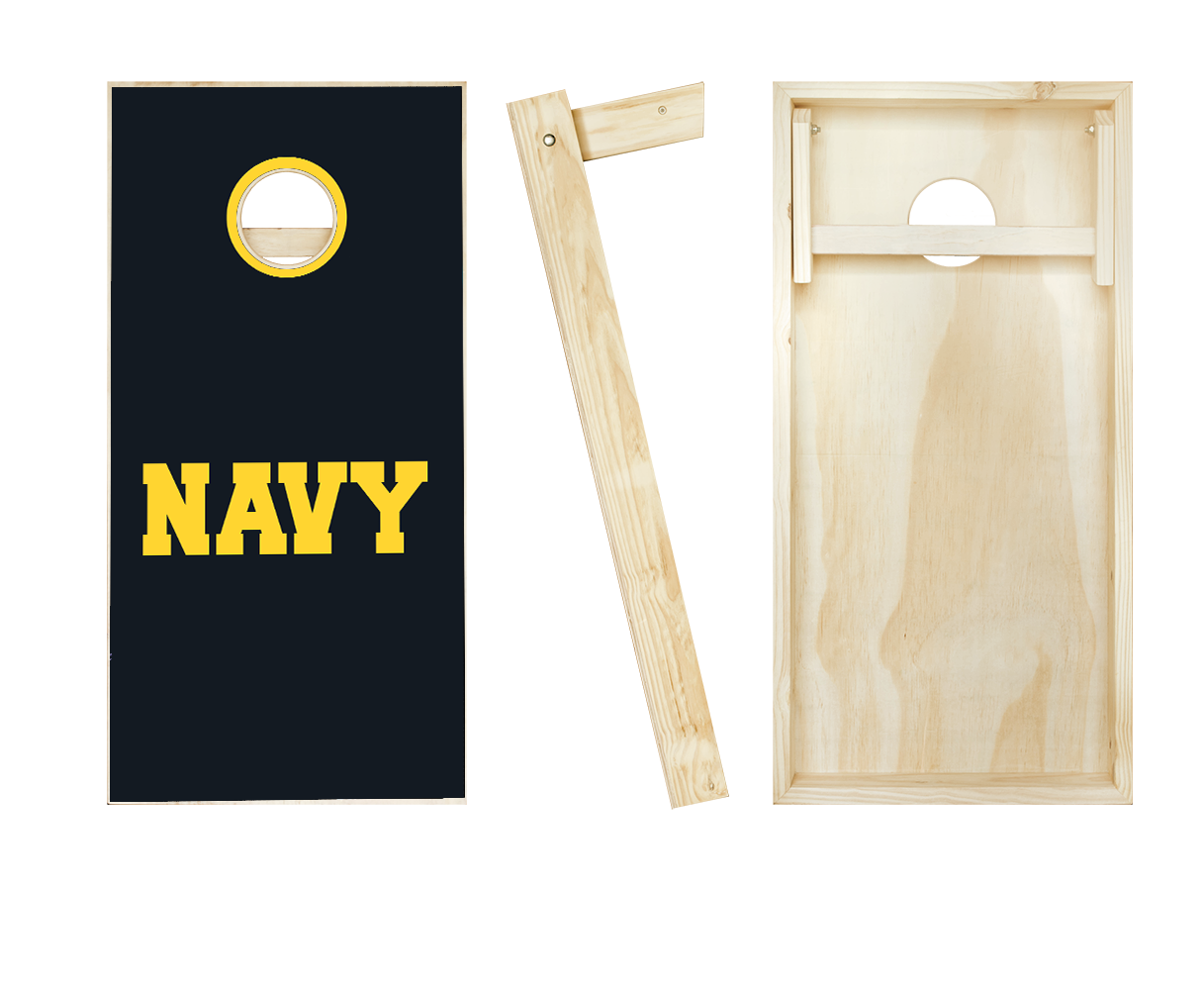US Navy Text Cornhole Set