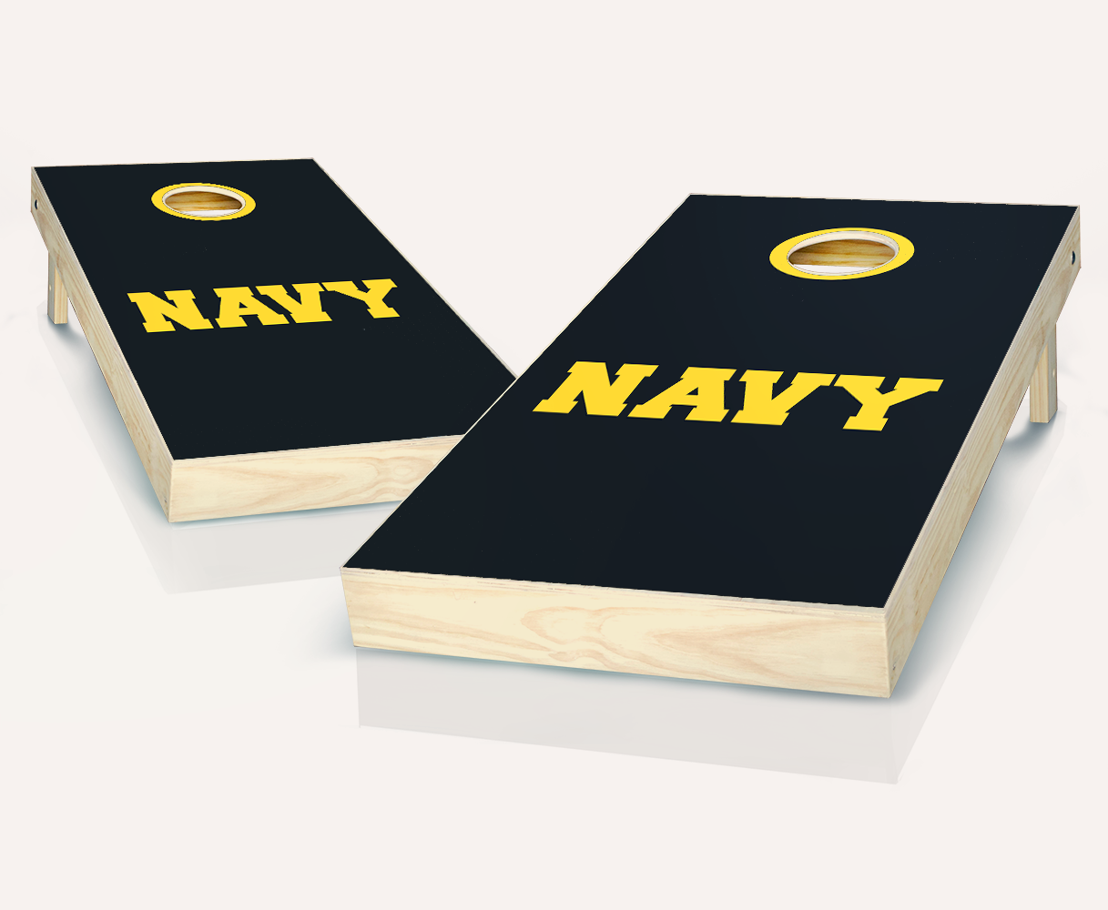 US Navy Text Cornhole Set