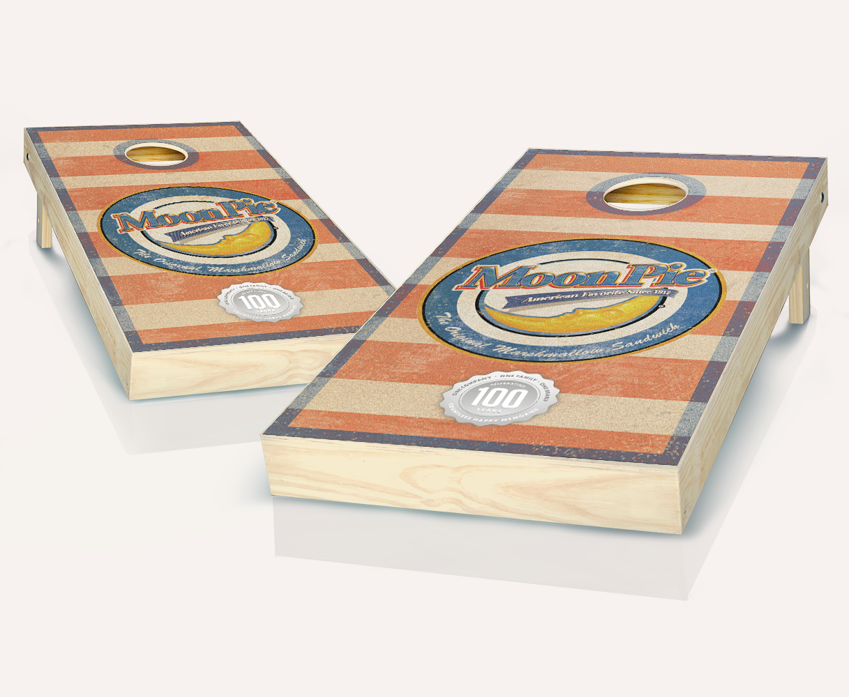 Striped Moonpie Cornhole Set | YardGames.com