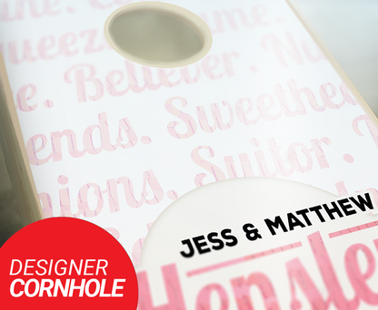 Customized Sweethearts Wedding Cornhole Set