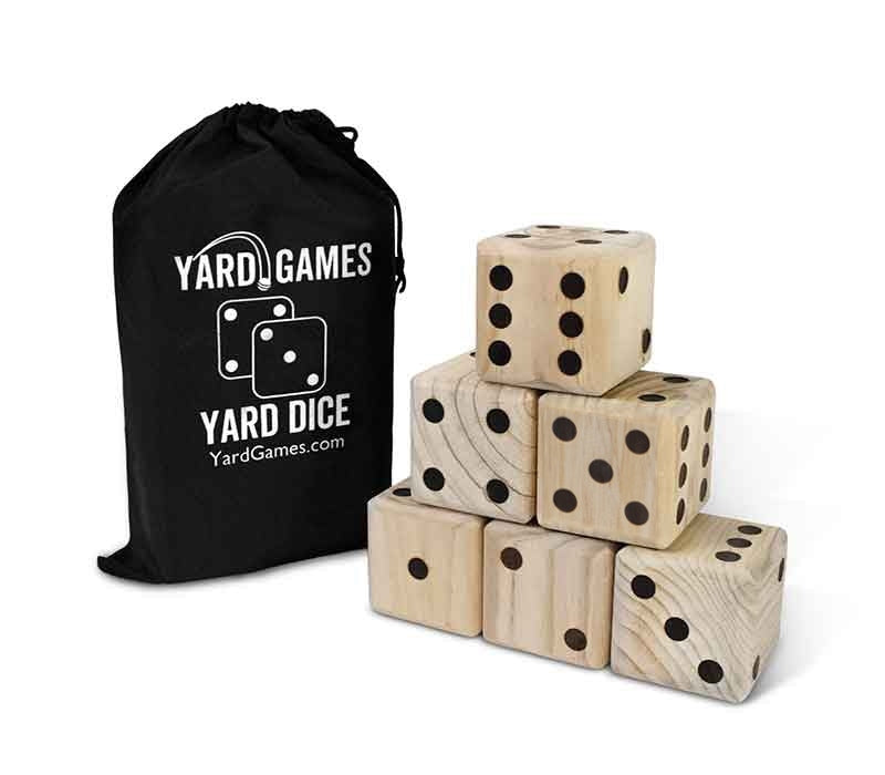 Large Wooden Dice Set Yard Dice Game Giant Lawn Dice