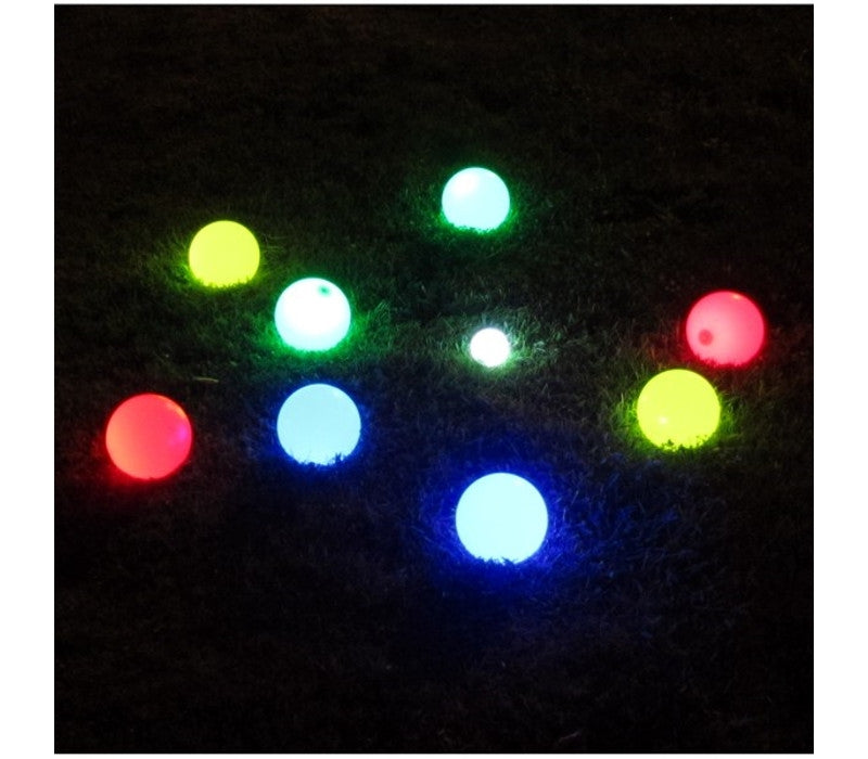 Lighted Bocce Ball Set Night Time