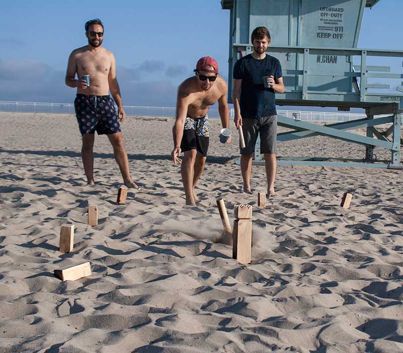 Kubb Case Kubb Game Set | Wooden Kubb Set with Carrying Case