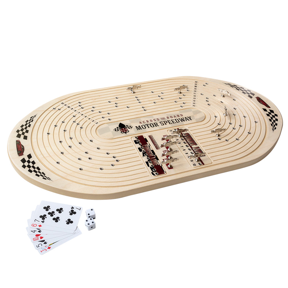 Across the Board Motor Speedway - Racecar Racetrack Game