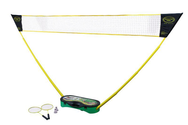 Portable Badminton Set With Carry Case – Includes Net, 4 Rackets, Shuttlecocks – Quick Setup For Backyard, Park, Beach