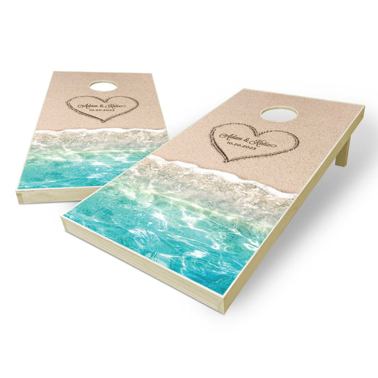 Customized Beach Sand Cornhole Boards