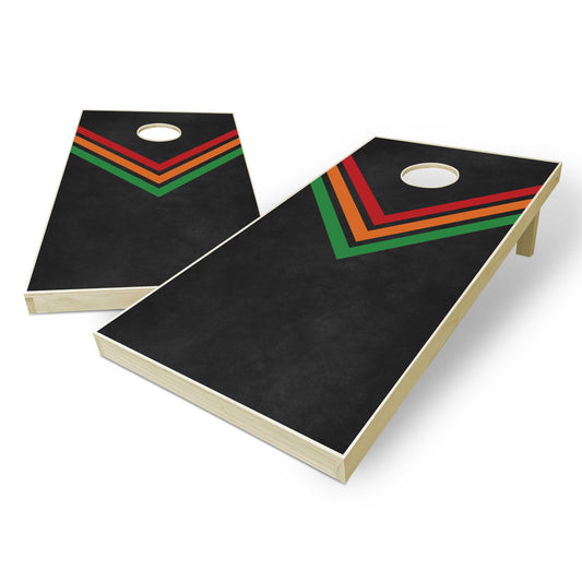 Black History Stripes Cornhole Boards