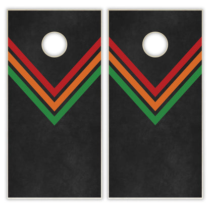 Black History Stripes Cornhole Boards