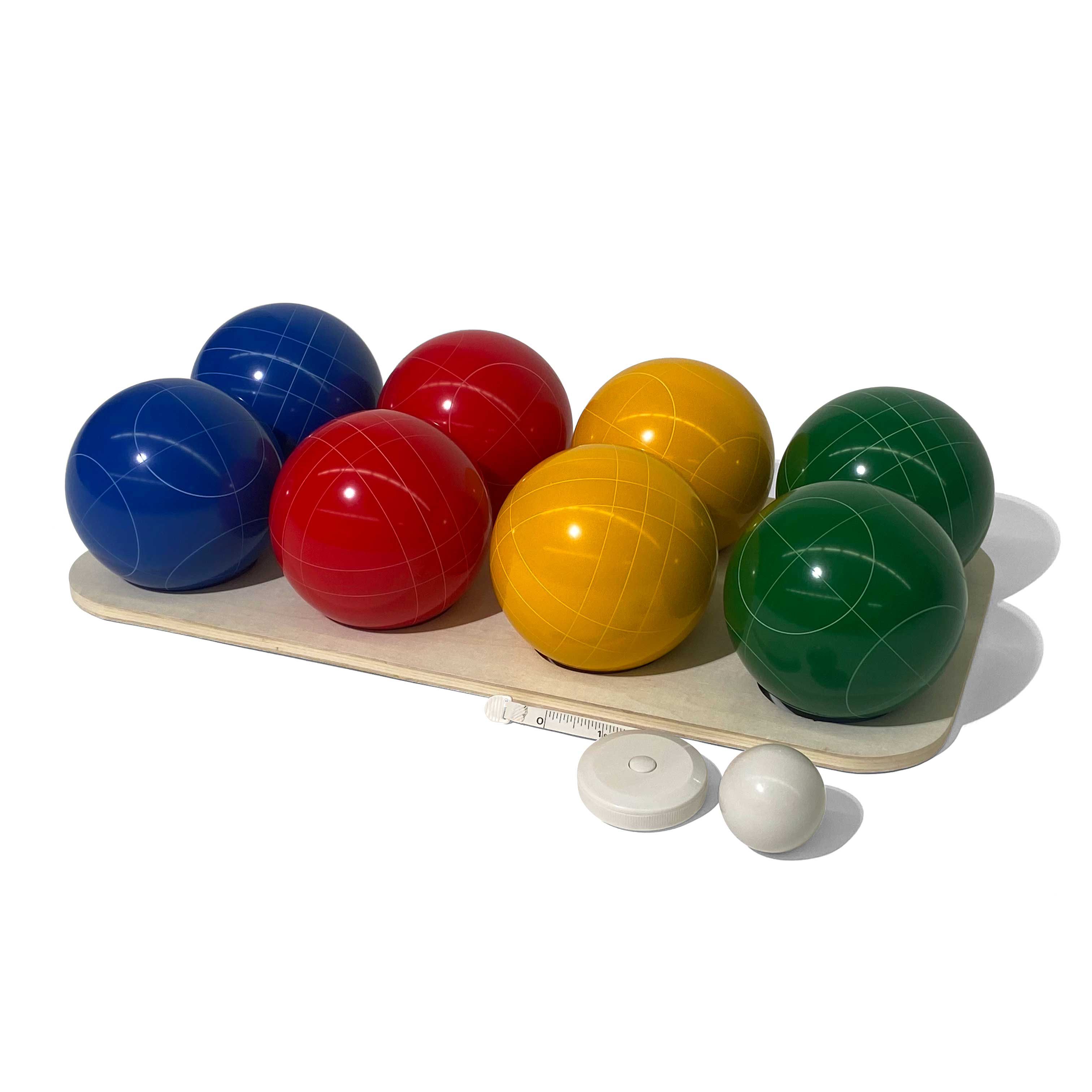 Bocce Game Set Ball Holder 8 Balls Pallino Tape Case