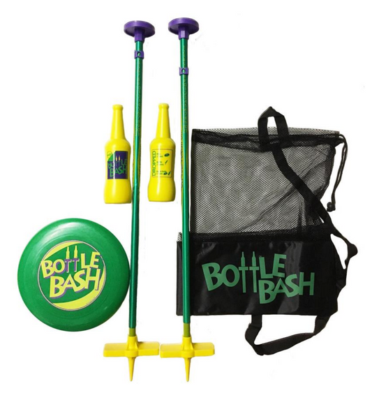 Bottle Bash Flying Disc Toss Beersbee Game Set
