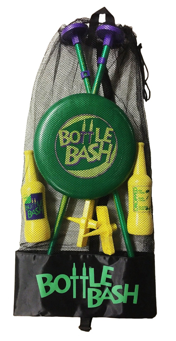Bottle Bash Flying Disc Toss Beersbee Game Set
