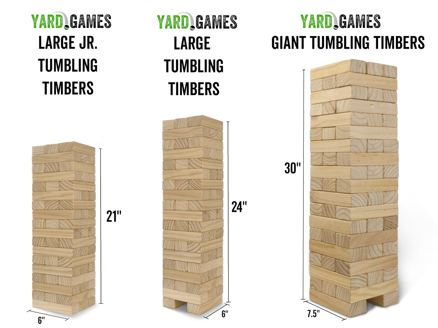 Giant Tumbling Timbers Yard Game Set with Carrying Case