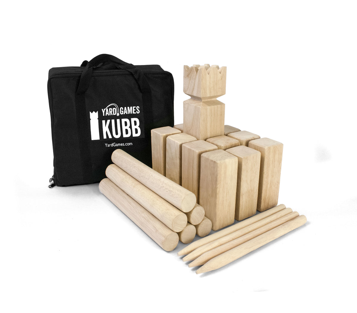 Kubb Kit Kubb Game Set | Wooden Kubb Set with Carrying Case