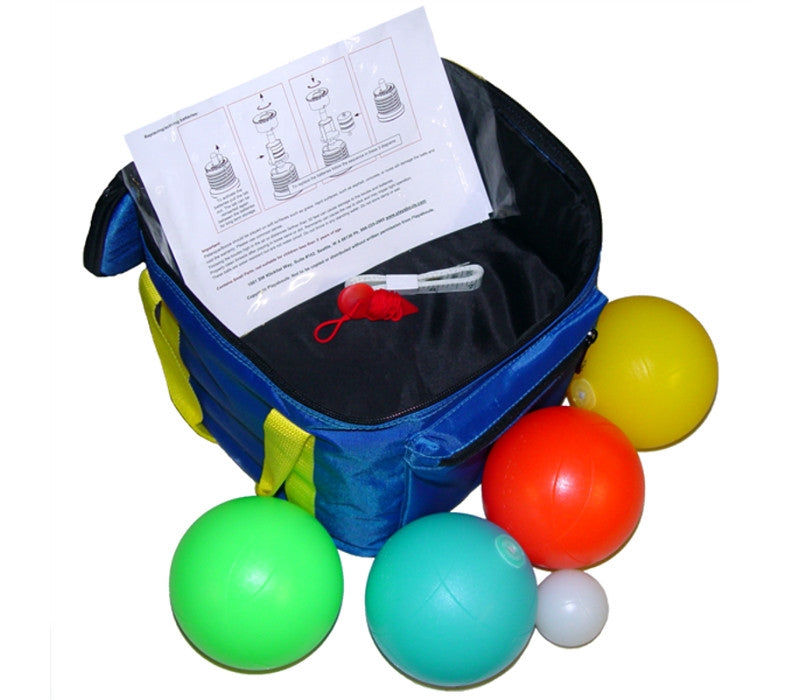 Lighted Bocce Ball Set Night Time Yard Game
